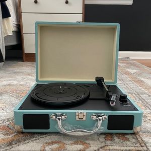 Blue record player